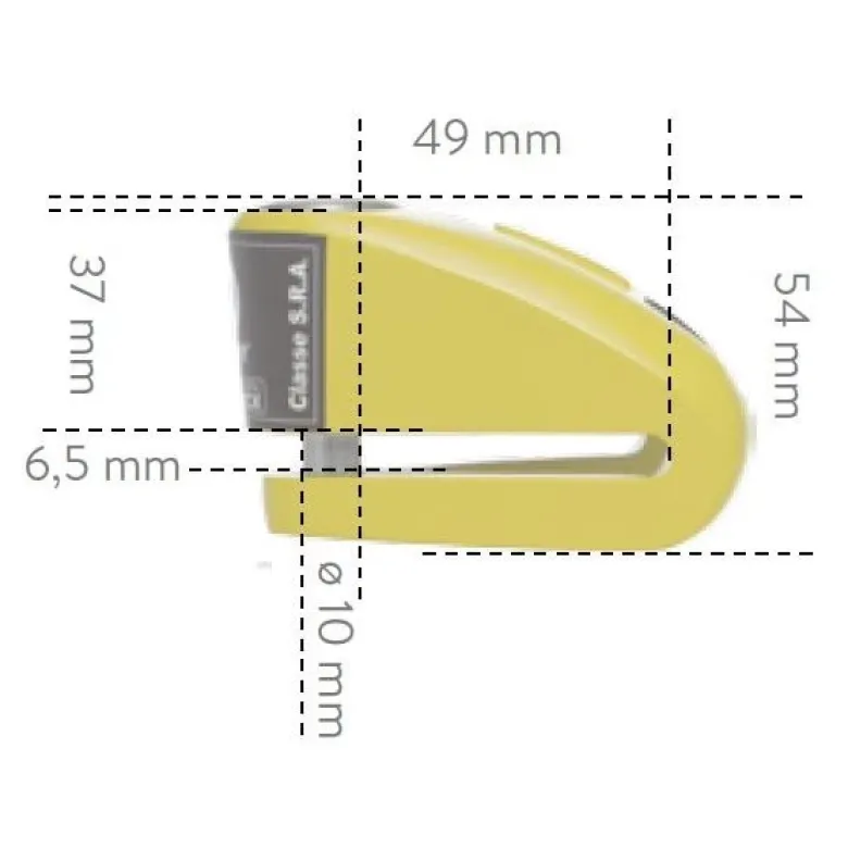 Blokada na tarczę hamulcową AUVRAY B-LOCK 10 YELLOW/BLACK żółty czarny