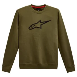 Bluza ALPINESTARS AGELESS CREW MILITARY GREEN/BLACK zielony czarny