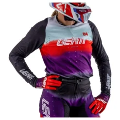 Bluza cross damska LEATT MOTO 4.5 LITE LADY SUNBURN czarny biały czerwony fioletowy