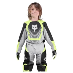 Bluza cross dziecięca FOX JUNIOR 180 COLLECT GREY/YELLOW szary żółty