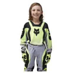Bluza cross dziecięca FOX JUNIOR 180 LEAN FLUORESCENT YELLOW żółty fluo