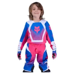 Bluza cross dziecięca FOX JUNIOR 180 COLLECT BLUE/PINK czarny różowy