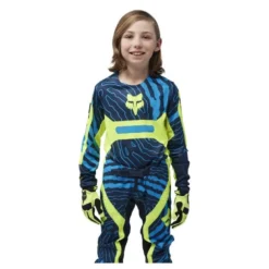 Bluza cross dziecięca FOX JUNIOR FLEXAIR IMPRESSION FLUORESCENT YELLOW żółty fluo