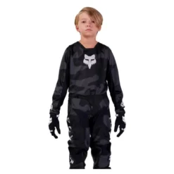 Bluza cross dziecięca FOX JUNIOR 180 BNKR BLACK CAMO czarny szary
