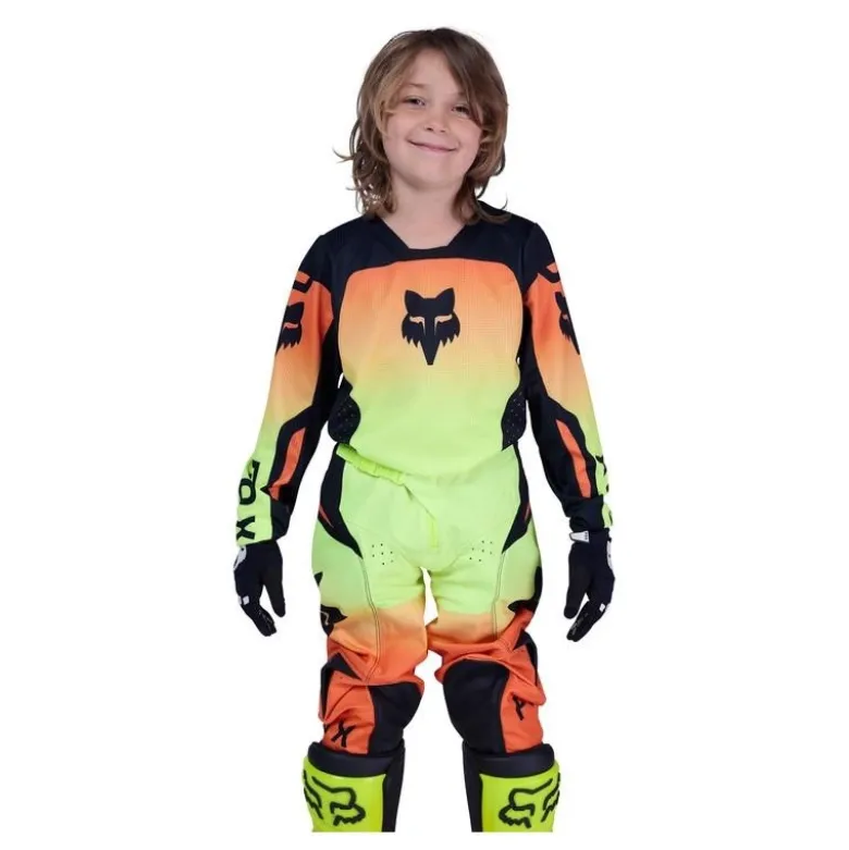 Bluza cross dziecięca FOX JUNIOR 180 SHIELD FLUO YELLOW żółty fluo