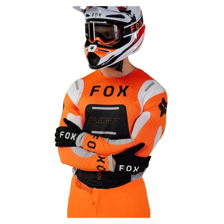 Bluza cross FOX FLEXAIR MAGNETIC FLUO ORANGE pomarańczowy fluo biały czarny