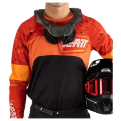 Bluza cross LEATT MOTO 4.5 ENDURO BURN czarny czerwony