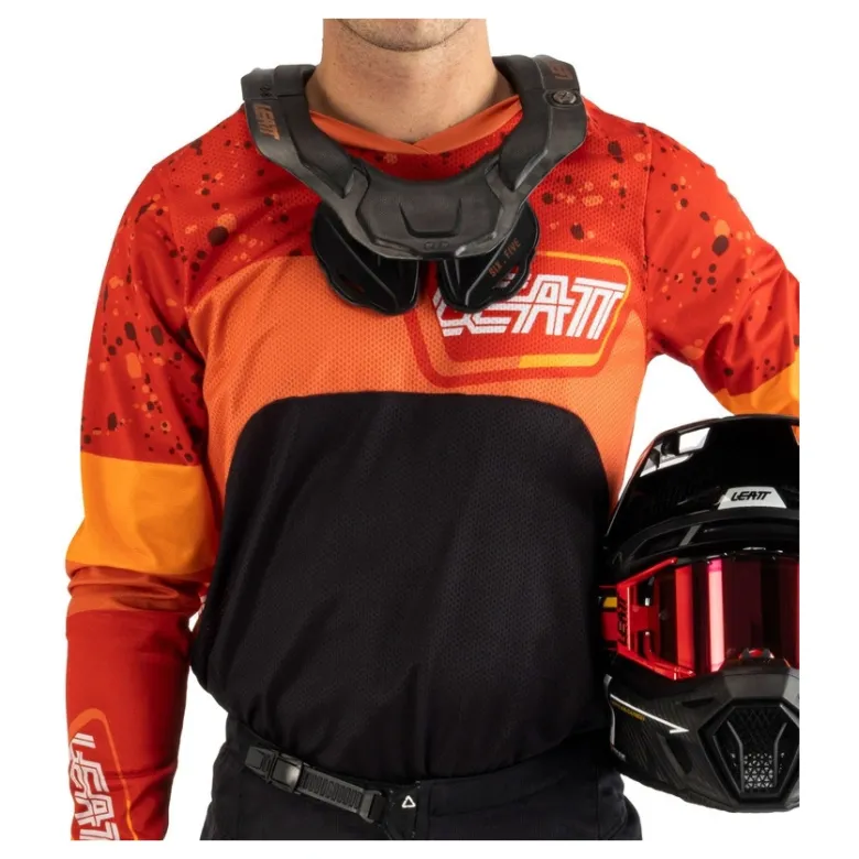 Bluza cross LEATT MOTO 4.5 ENDURO BURN czarny czerwony