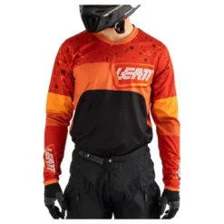Bluza cross LEATT MOTO 4.5 ENDURO BURN czarny czerwony