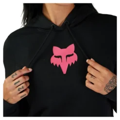 Bluza damska FOX LADY HEAD BLACK/PINK czarny różowy