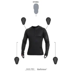 Bluza motocyklowa PANDO MOTO MOTO ARMORED SHELL UH 03 BLACK czarny