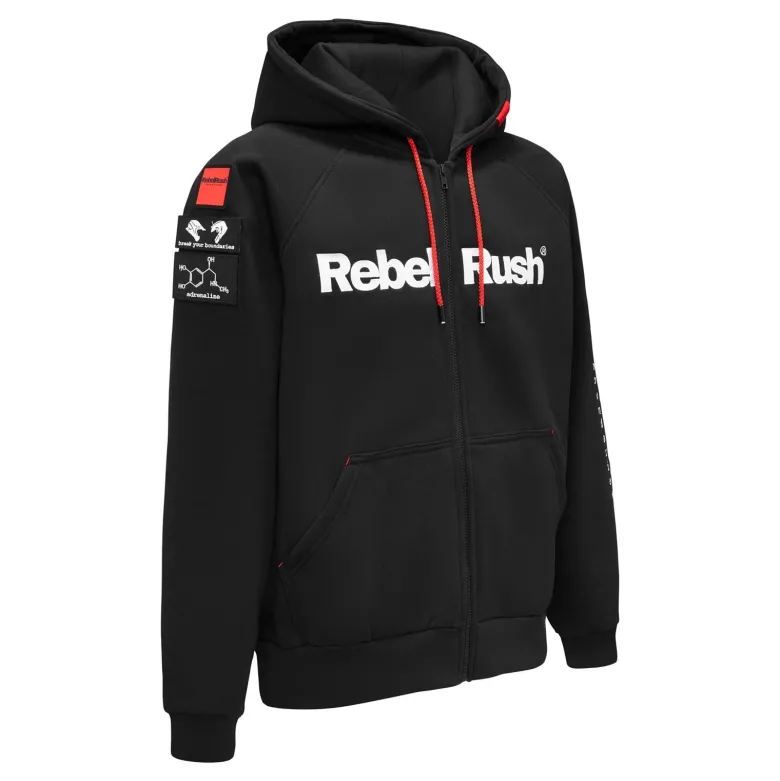 Bluza REBELRUSH ZIP BLACK czarny