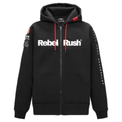 Bluza REBELRUSH ZIP BLACK czarny