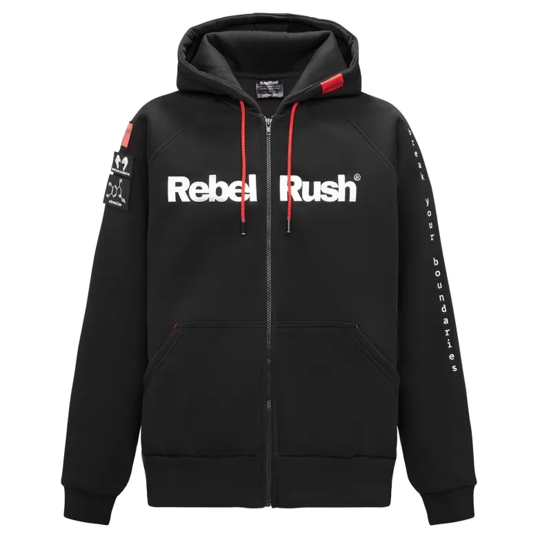 Bluza REBELRUSH ZIP BLACK czarny