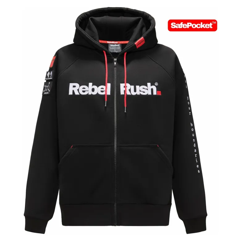 Bluza REBELRUSH ZIP BLACK czarny
