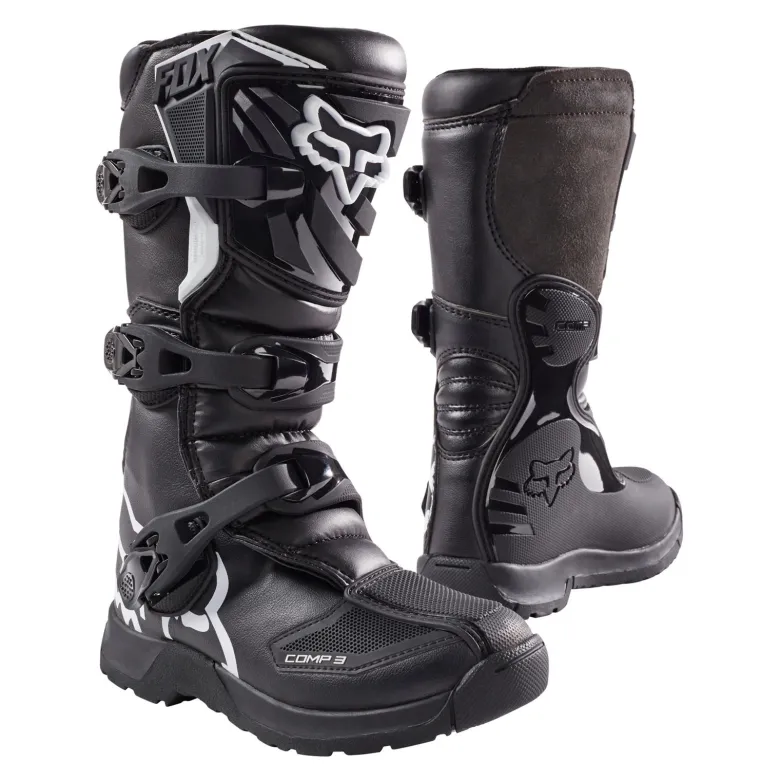 Buty cross dziecięce FOX JUNIOR COMP BLACK czarny biały