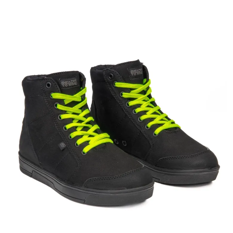 Buty krótkie OZONE TOWN BLACK/FLO YELLOW czarny żółty fluo