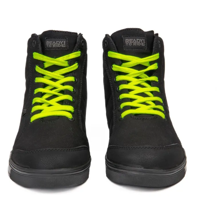 Buty krótkie OZONE TOWN BLACK/FLO YELLOW czarny żółty fluo