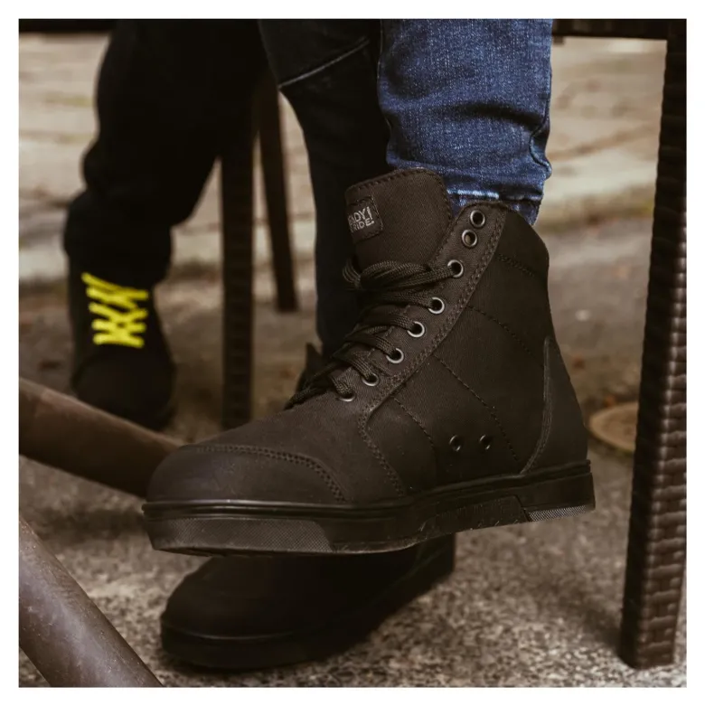 Buty krótkie OZONE TOWN BLACK/FLO YELLOW czarny żółty fluo