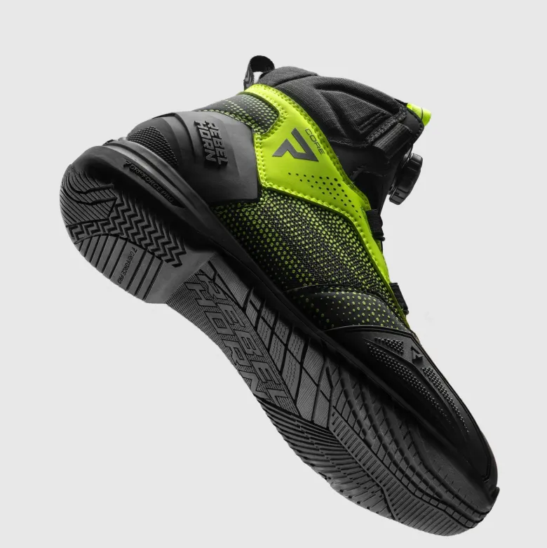 Buty krótkie REBELHORN CORE BLACK/FLUO YELLOW czarny żółty fluo