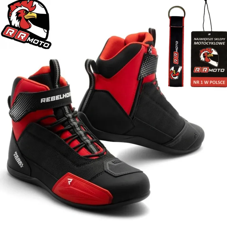 Buty krótkie REBELHORN SWIFT BLACK/RED czarny czerwony