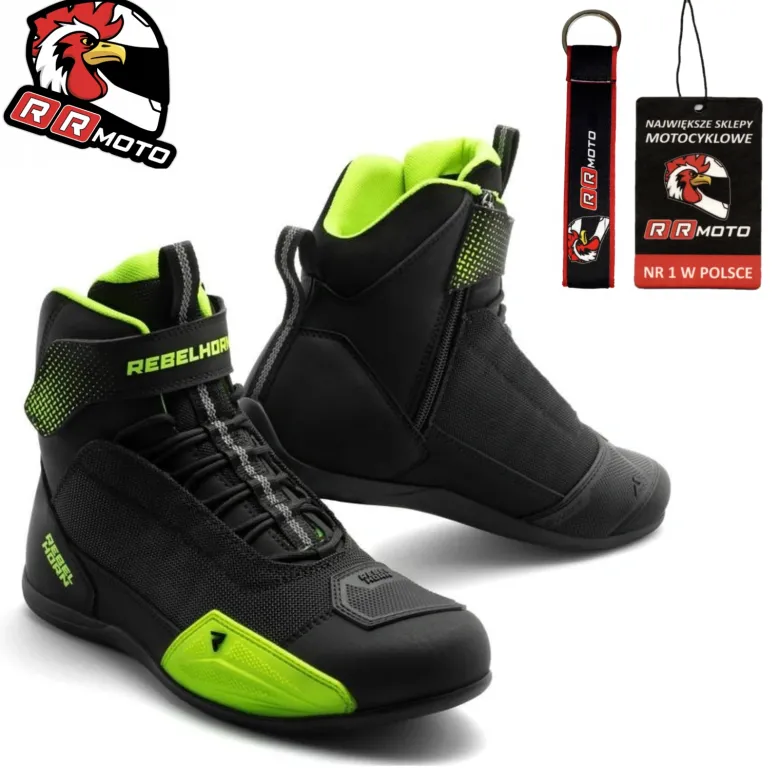Buty krótkie REBELHORN SWIFT BLACK/FLUO YELLOW czarny żółty fluo