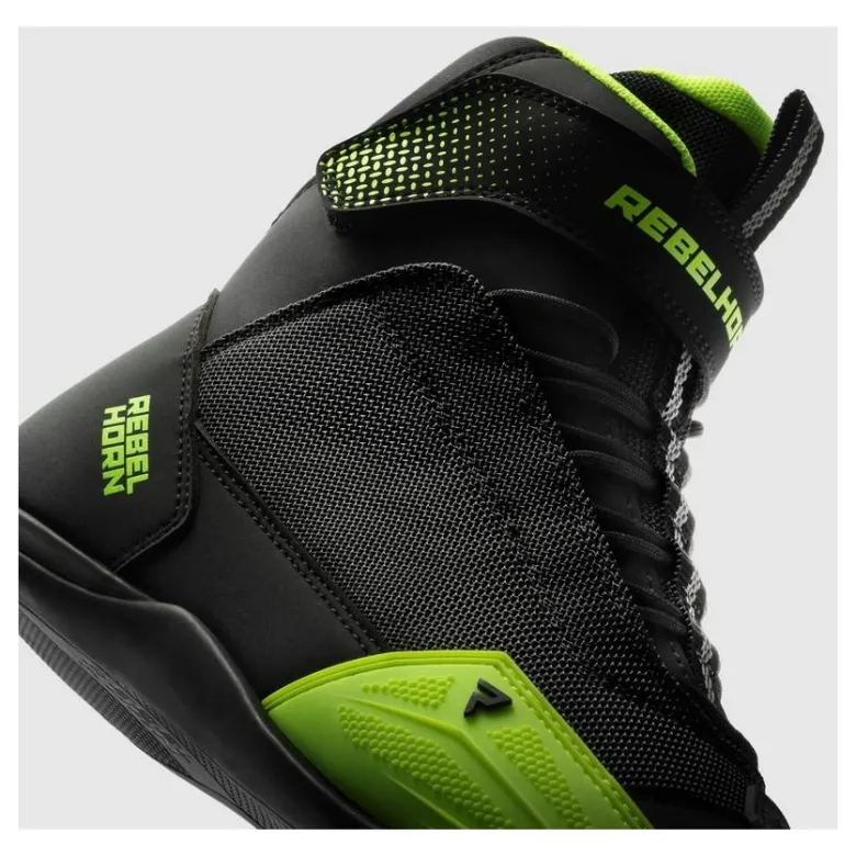 Buty krótkie REBELHORN SWIFT BLACK/FLUO YELLOW czarny żółty fluo