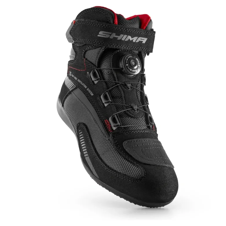 Buty motocyklowe krótkie miejskie Shima Exo Vented czarny-czerwony