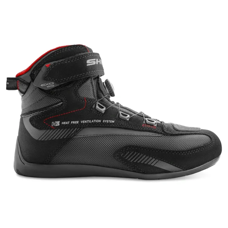 Buty motocyklowe krótkie miejskie Shima Exo Vented czarny-czerwony