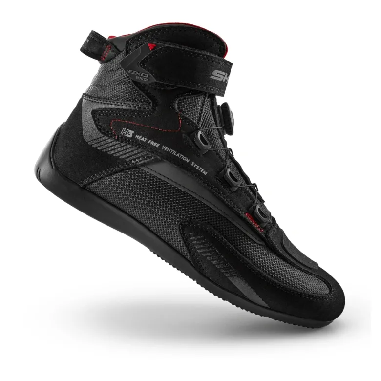 Buty motocyklowe krótkie miejskie Shima Exo Vented czarny-czerwony