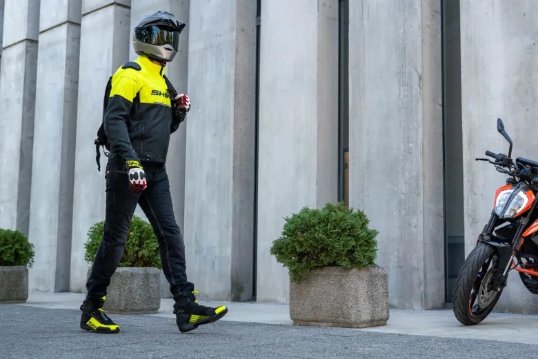 Buty motocyklowe krótkie Shima Edge Vent Men czarny-zółty fluo