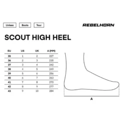 Buty turystyczne damskie REBELHORN SCOUT HIGH HEEL MATT BLACK czarny