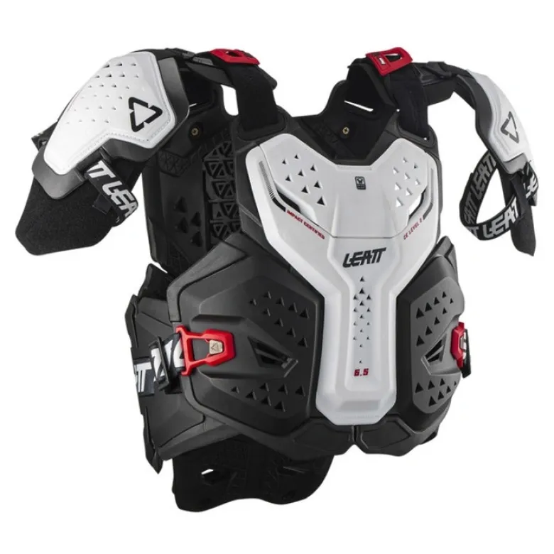 Buzer LEATT CHEST PROTECTOR 6.5 PRO WHITE czarny biały