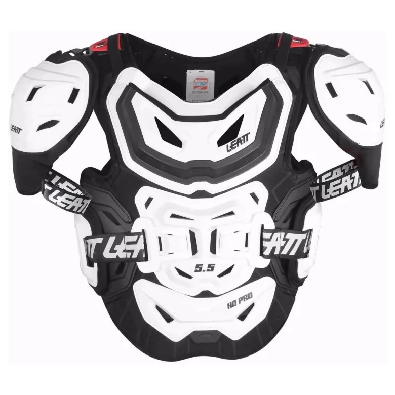 Buzer LEATT CHEST PROTECTOR 5.5 PRO HD WHITE biały czarny