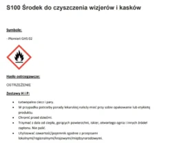 CHUSTECZKA CZYSZCZĄCA S100 VISIER UND HELMREINIGER/VISOR & HELMET CLEANER