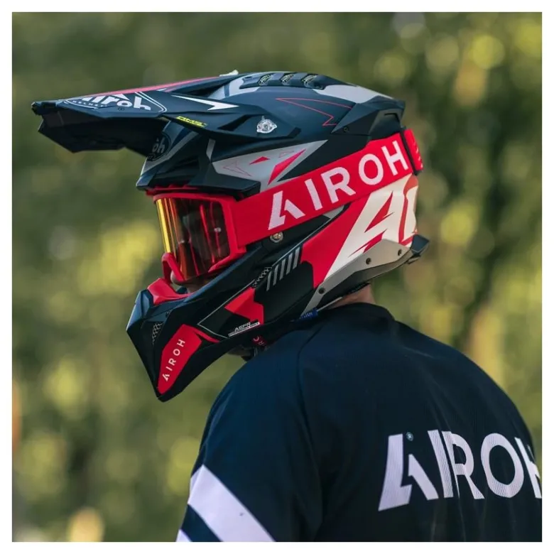 Gogle motocyklowe AIROH BLAST XR1 RED MATT czerwony