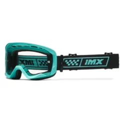 Gogle motocyklowe IMX ENDURANCE RACE TURQUOISE MATT/BLACK SZYBA IRIDIUM GREEN + CLEAR niebieski czarny