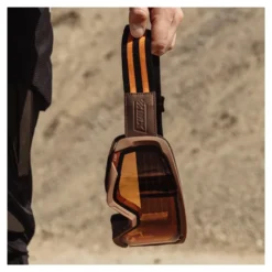 Gogle motocyklowe IMX ENDURANCE RUST BROWN MATT/ORANGE SZYBA ORANGE + CLEAR brązowy pomarańczowy