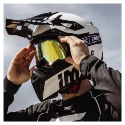 Gogle motocyklowe IMX ENDURANCE RACE WHITE GLOSS/BLACK SZYBA DARK SMOKE + CLEAR biały czarny