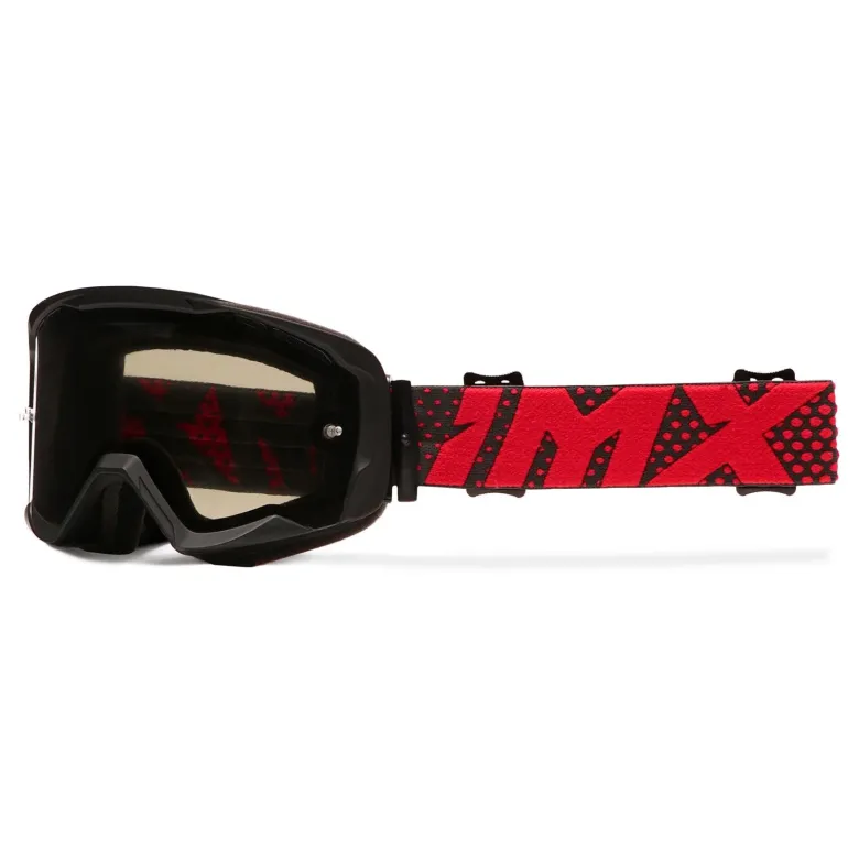 Gogle motocyklowe IMX ENDURANCE FLIP BLACK MATT/RED SZYBA DARK SMOKE + CLEAR czarny mat czerwony
