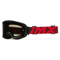 Gogle motocyklowe IMX ENDURANCE FLIP BLACK MATT/RED SZYBA DARK SMOKE + CLEAR czarny mat czerwony