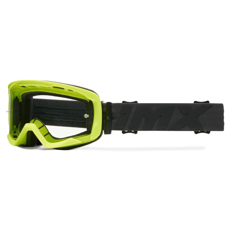Gogle motocyklowe IMX ENDURANCE FLIP FLO YELLOW MATT/BLACK SZYBA DARK SMOKE + CLEAR żółty fluo czarny
