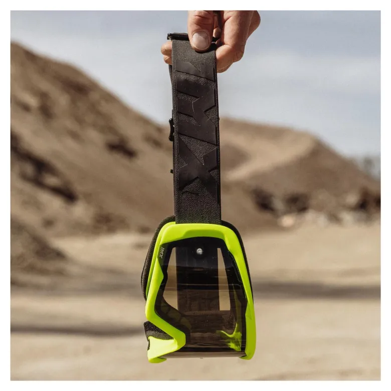 Gogle motocyklowe IMX ENDURANCE FLIP FLO YELLOW MATT/BLACK SZYBA DARK SMOKE + CLEAR żółty fluo czarny