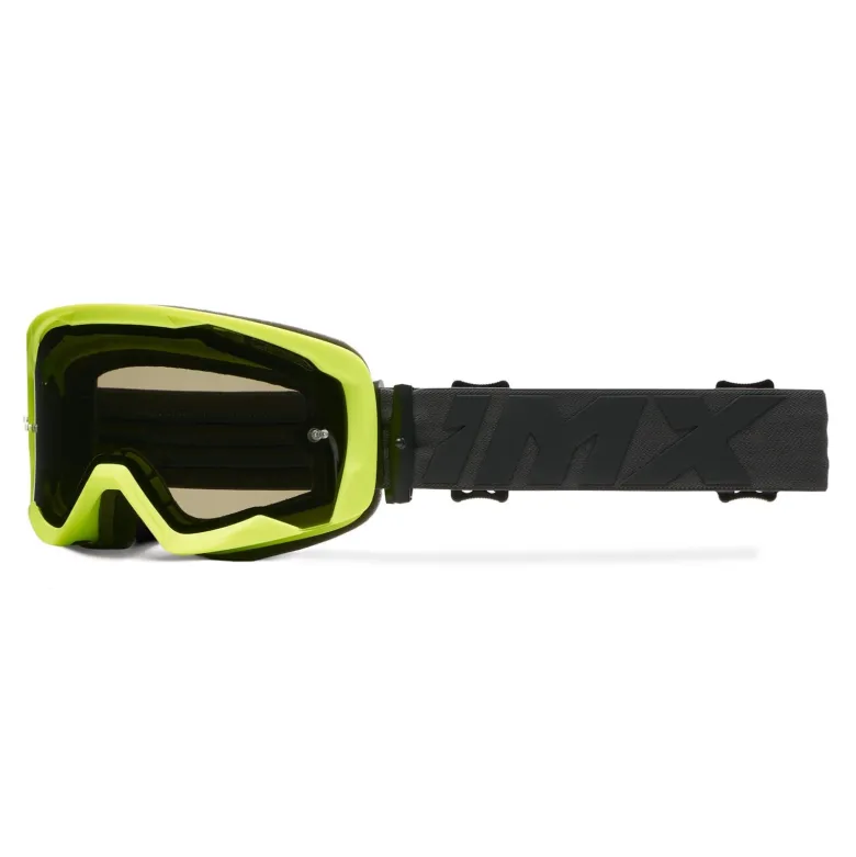 Gogle motocyklowe IMX ENDURANCE FLIP FLO YELLOW MATT/BLACK SZYBA DARK SMOKE + CLEAR żółty fluo czarny