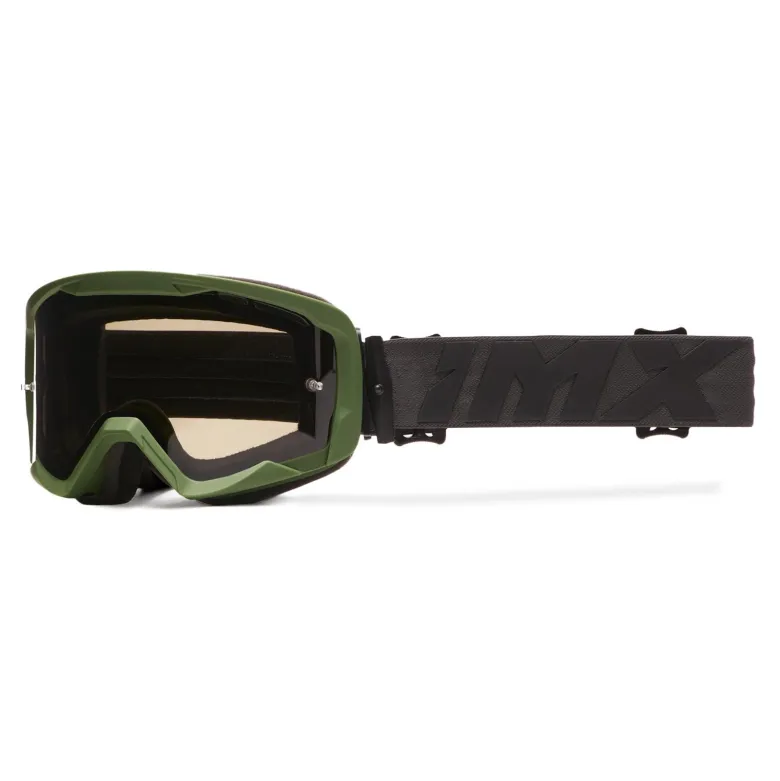 Gogle motocyklowe IMX ENDURANCE FLIP GREEN MATT/BLACK SZYBA DARK SMOKE + CLEAR zielony czarny