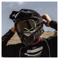 Gogle motocyklowe IMX ENDURANCE FLIP GREEN MATT/BLACK SZYBA DARK SMOKE + CLEAR zielony czarny