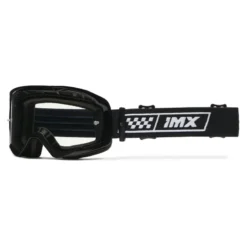 Gogle motocyklowe IMX ENDURANCE RACE BLACK GLOSS/WHITE SZYBA IRIDIUM GOLD + CLEAR czarny biały