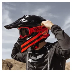 Gogle motocyklowe IMX ENDURANCE RACE RED GLOSS/RED SZYBA DARK SMOKE + CLEAR czerwony