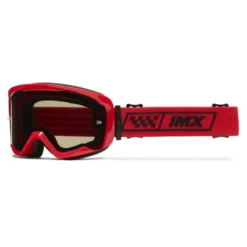 Gogle motocyklowe IMX ENDURANCE RACE RED GLOSS/RED SZYBA DARK SMOKE + CLEAR czerwony