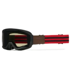 Gogle motocyklowe IMX ENDURANCE RUST BLACK MATT/RED SZYBA DARK SMOKE + CLEAR czarny czerwony
